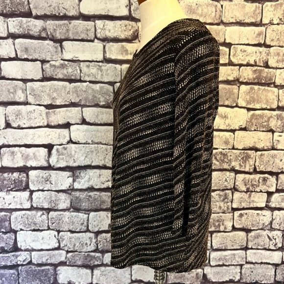 JM Collection NWT Scoop Neck 3/4 Sleeve Blouse Size PL - Picture 3 of 7